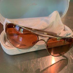 Oakley RESTLESS brown/gold aviator sunglasses